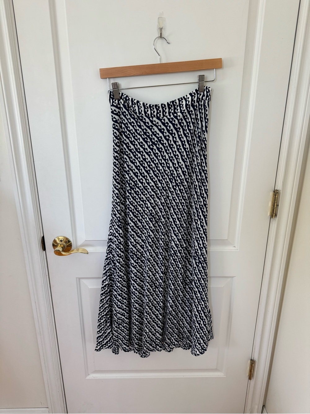 Boden Patterned Bias-Cut Midi Skirt Size 2
